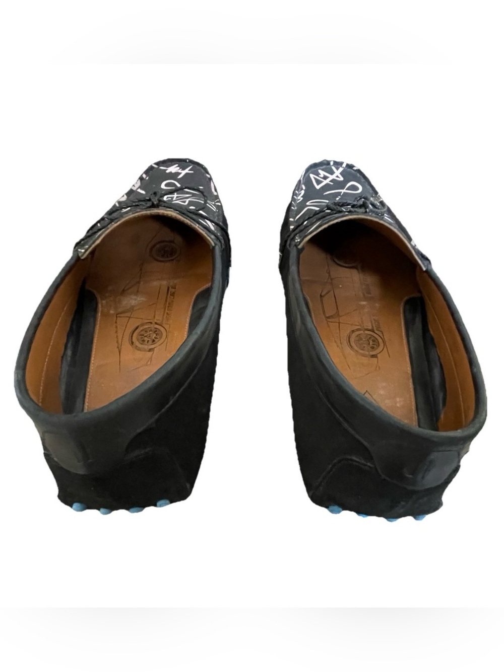 JOHN FLUEVOG Race ENZO Graffiti Print Leather DRIVING SHOES Size 11 - Picture 8 of 9